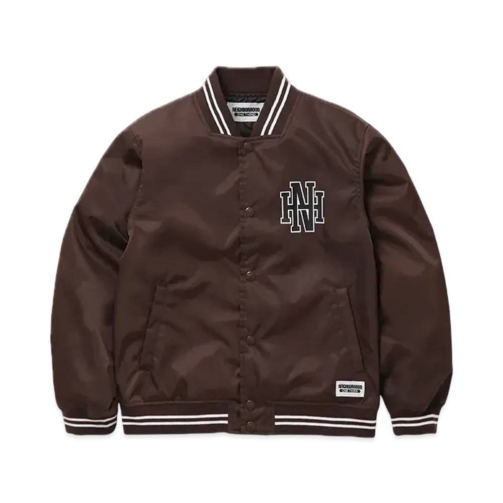 NEIGHBORHOOD OT . Baseball Jacket "Brown"