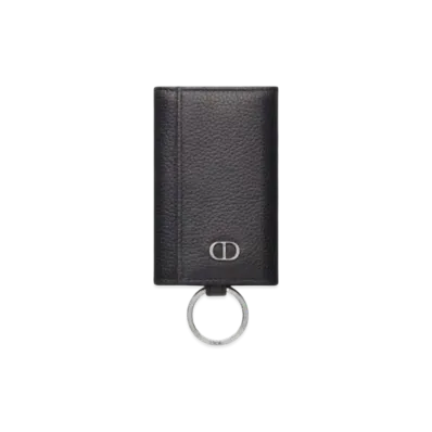 Dior Key Case Grain Cower Sea CD Icon Logo "Black"