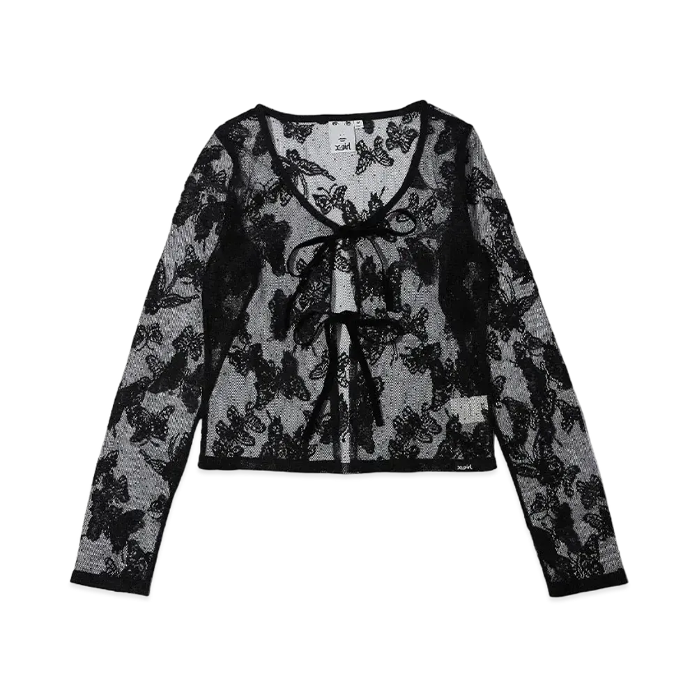 X-Girl Butterfly Lace Cardigan "Black"