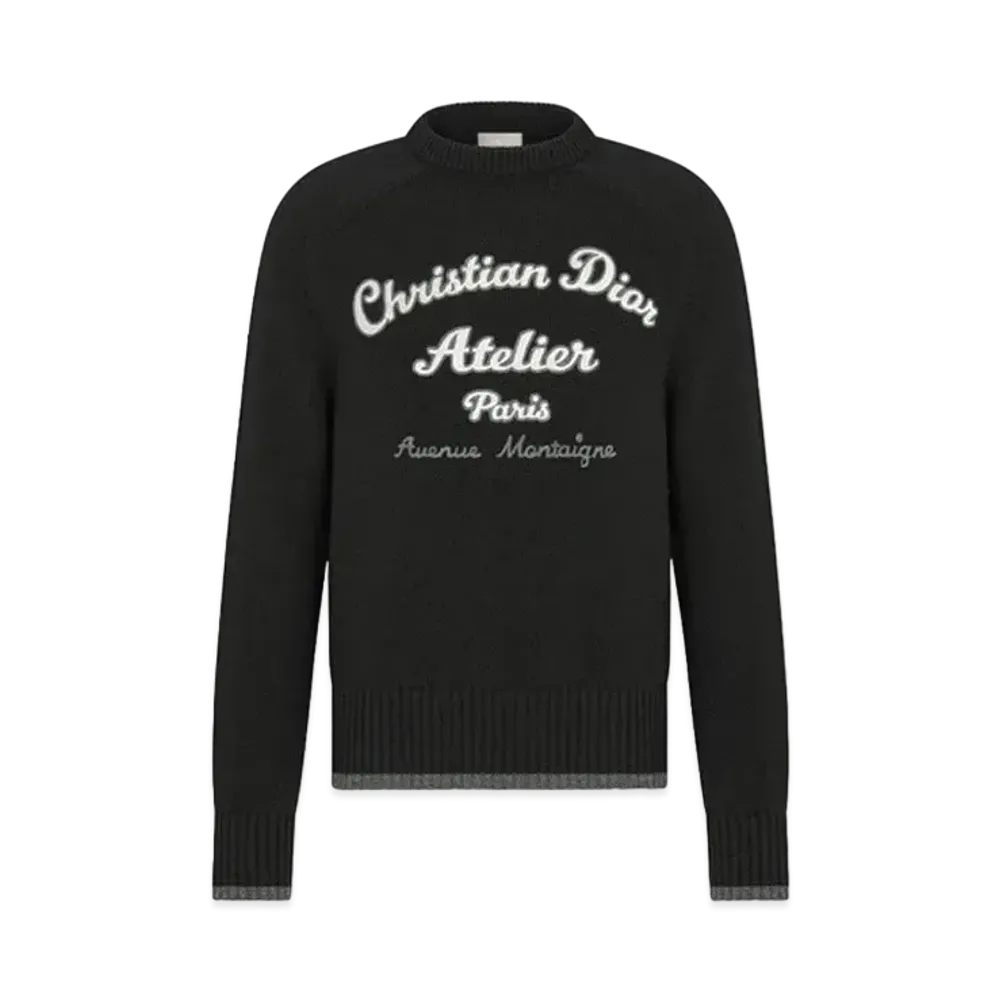 Dior Dior Essentials 'Christian Dior Atelier' Sweater Wool Jersey "Black"