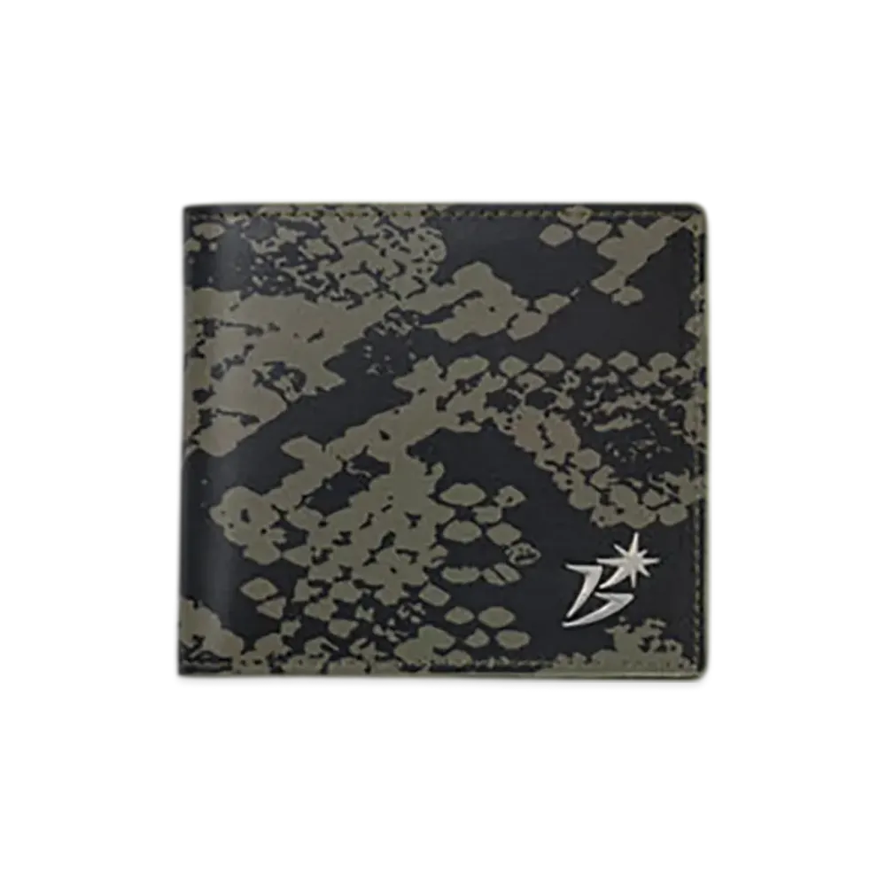BoTT Python Printed Leather Wallet "Olive"