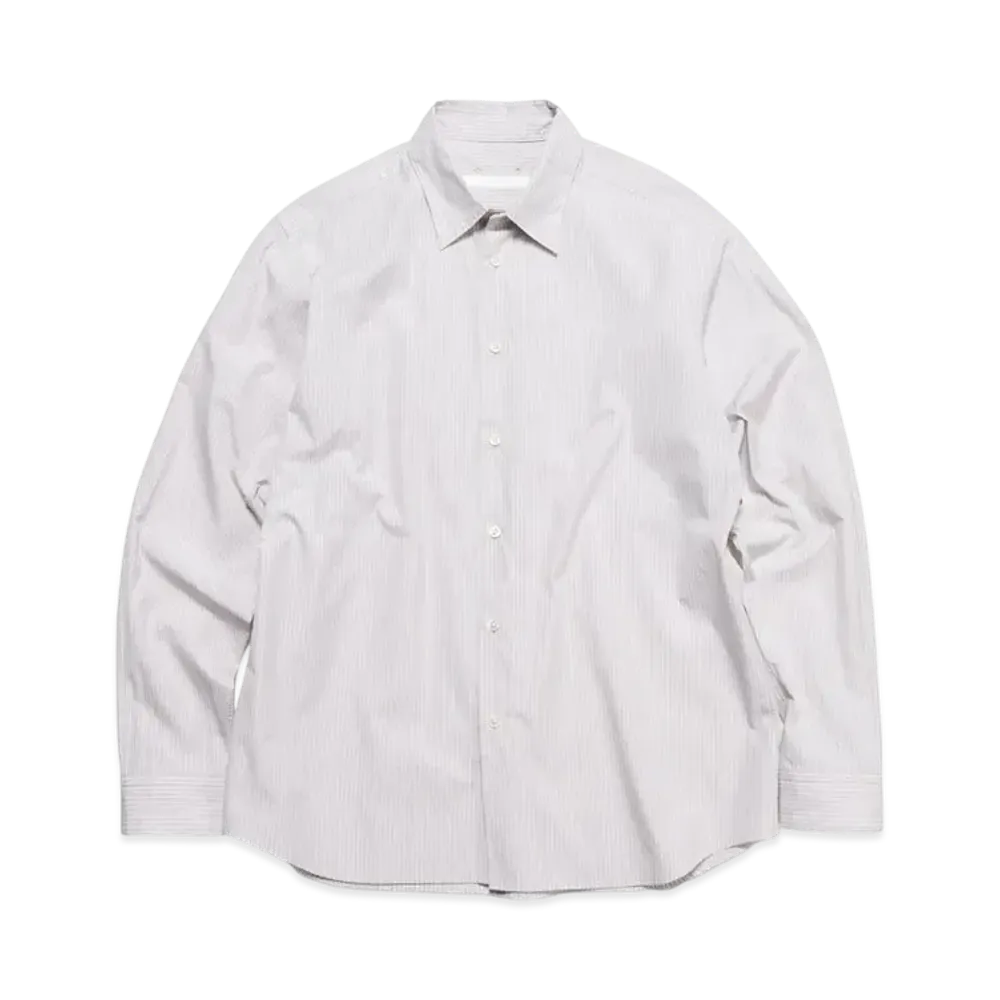 SOPHNET. Stripe Regular Fit Shirt "Gray Stripe"