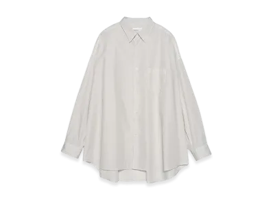 Graphpaper minus Botanical Dyed Broad L/S Oversized Regular Collar Shirt "Light Gray"
