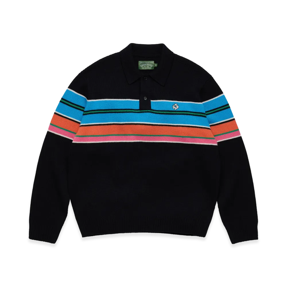 DENIM TEARS Knit Striped Polo Sweater "Multi"