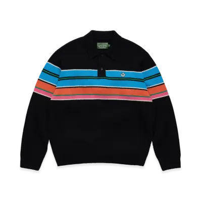DENIM TEARS Knit Striped Polo Sweater "Multi"