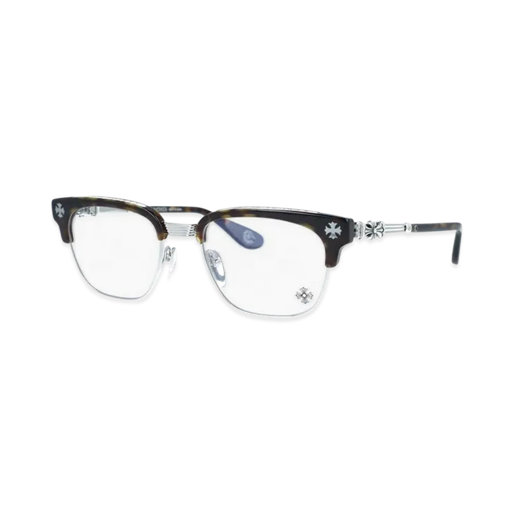 Chrome Hearts BONENNOISSEUR II 53 CH Cross Blow Wellington "Tortoise/Shiny Silver"