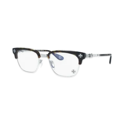 Chrome Hearts BONENNOISSEUR II 53 CH Cross Blow Wellington "Tortoise/Shiny Silver"