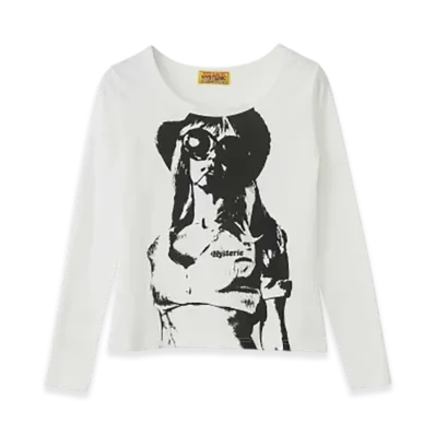 HYSTERIC GLAMOUR Smoke On The Water Chibi T-Shirt "White"