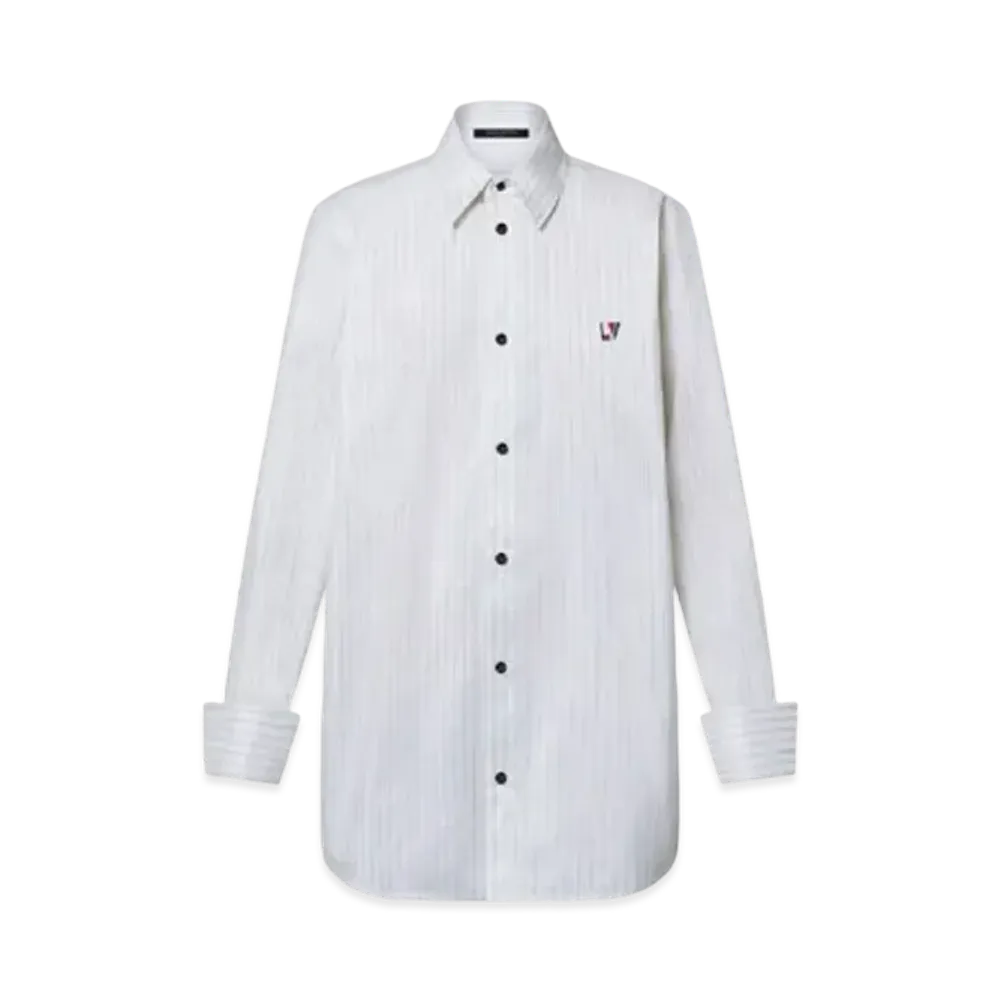 Louis Vuitton Pinstripe Silk Shirt "Blanc"
