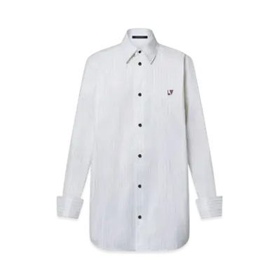 Louis Vuitton Pinstripe Silk Shirt "Blanc"
