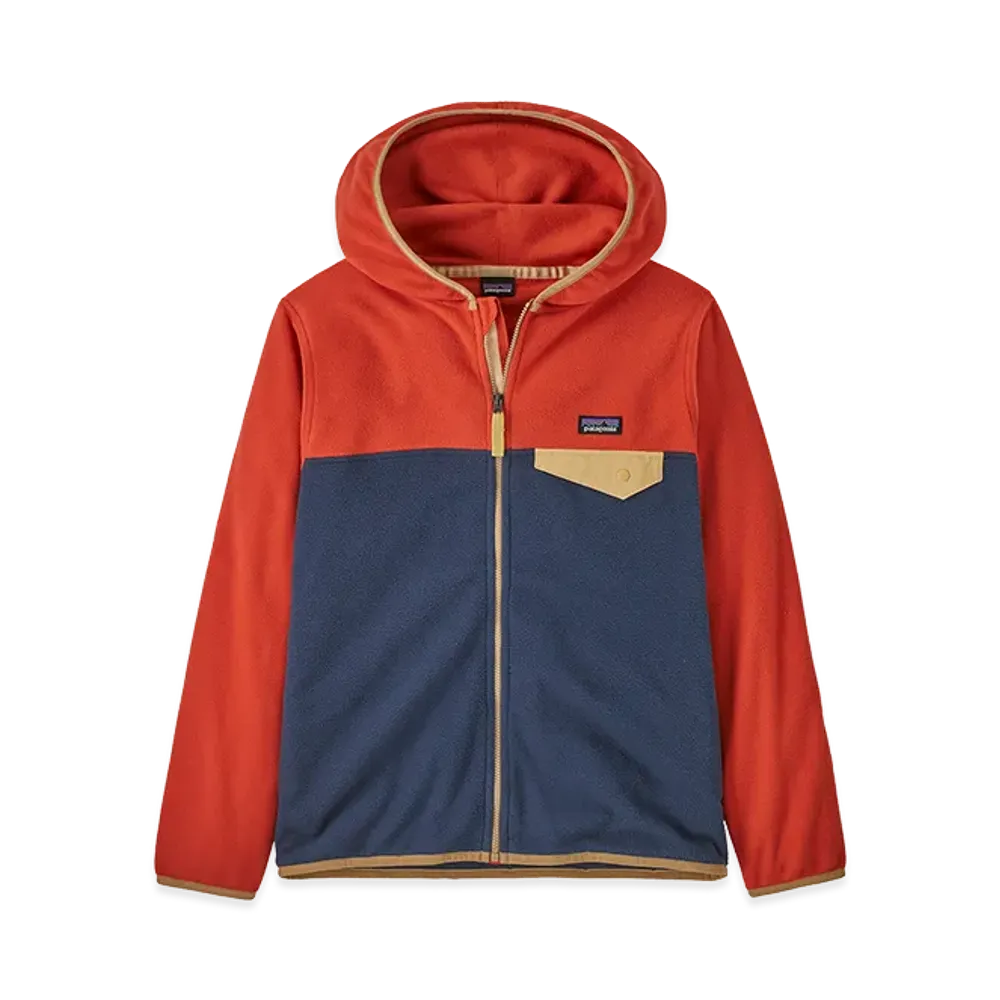 Patagonia Kids Micro D Snap-T Jacket "New Navy w/Madder Red"