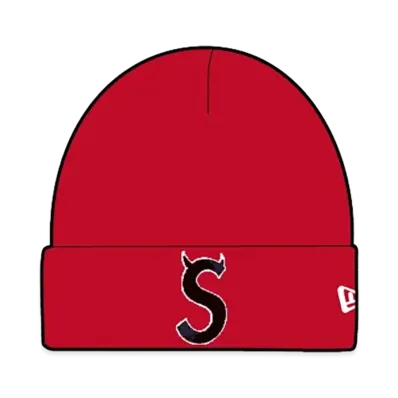 Supreme New Era Devil S Logo Beanie "Red"