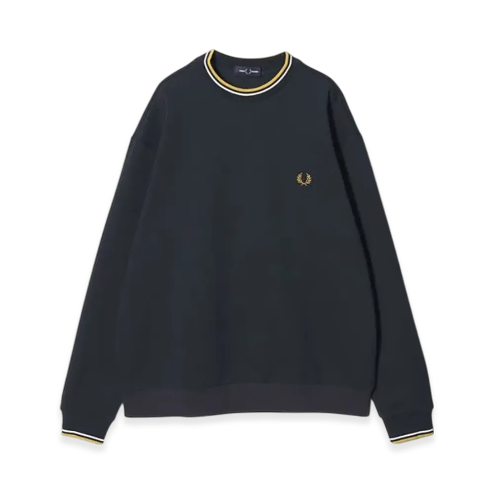 FRED PERRY x BEAUTY&YOUTH Twin Tipped Crew Neck Sweatshirt "Navy"
