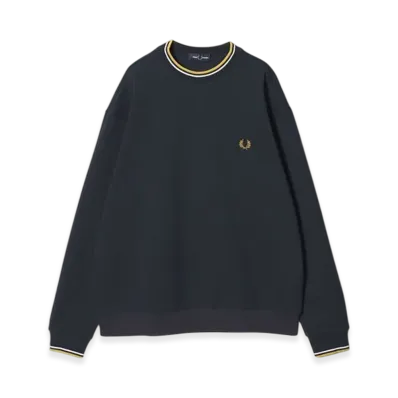 FRED PERRY x BEAUTY&YOUTH Twin Tipped Crew Neck Sweatshirt "Navy"