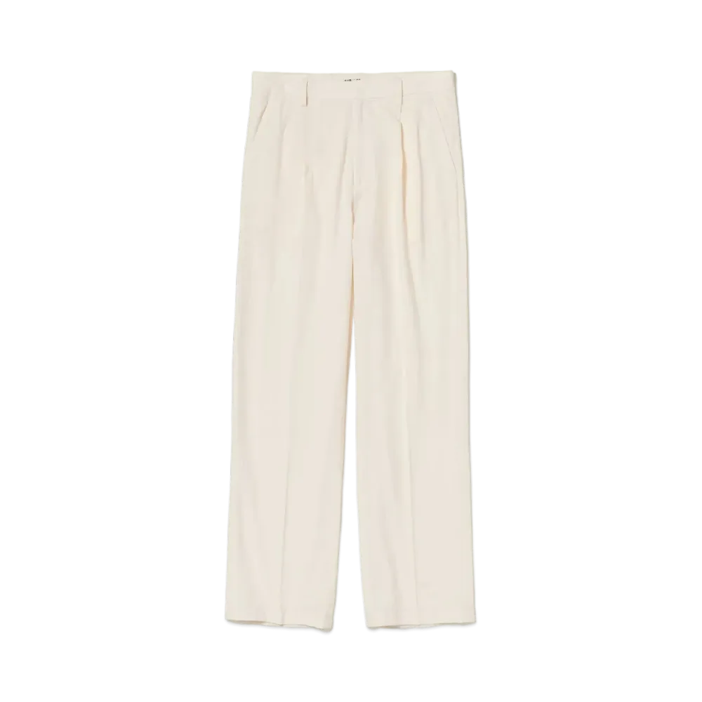 AURALEE Hard Twist Cotton Silk Viyella Slacks "Ivory"