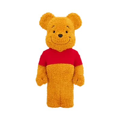 MEDICOM TOY "BEARBRICK" -Disney- Winnie the Pooh COSTUME Ver. (PILE FABRIC) 1000%