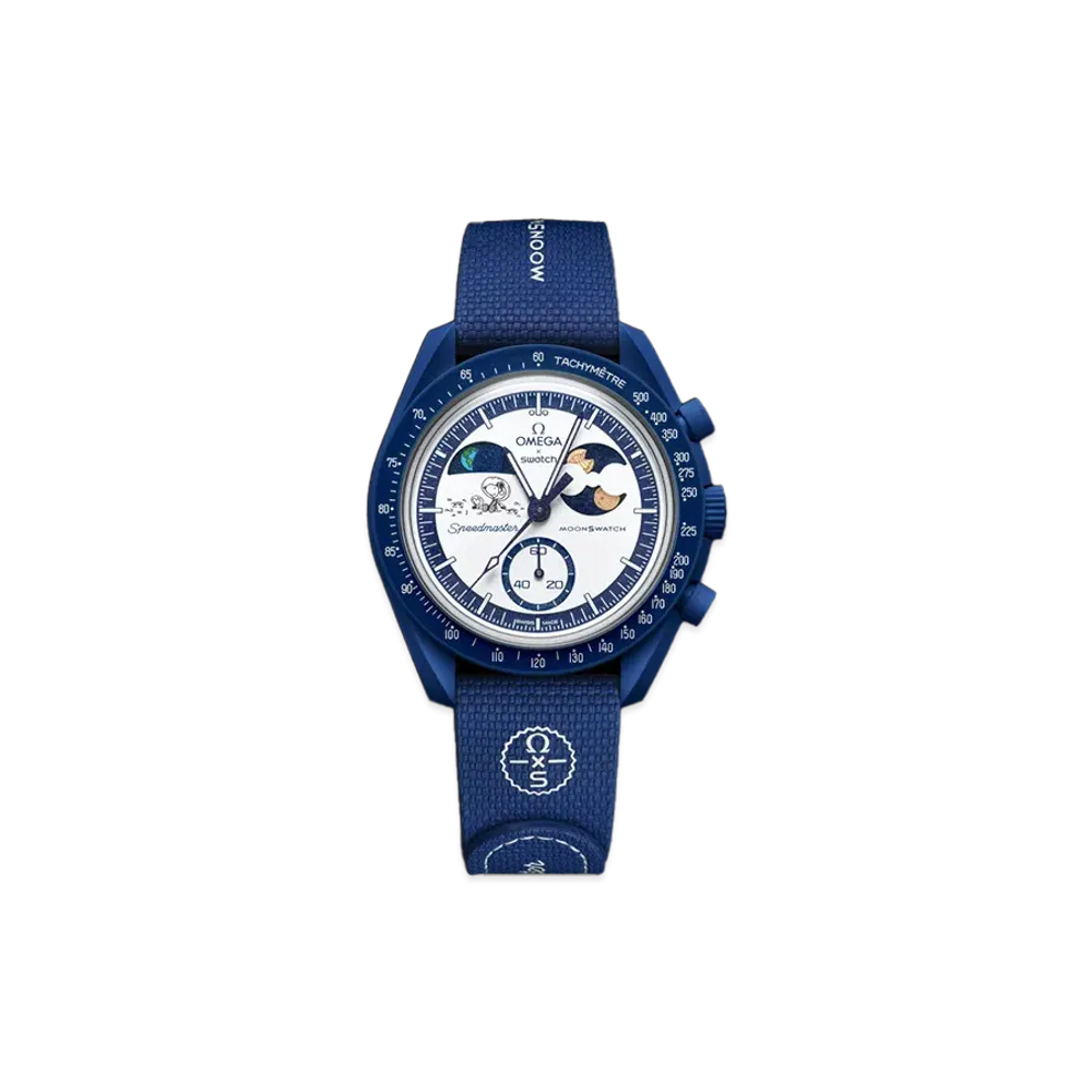 Swatch x OMEGA x Snoopy BIOCERAMIC MoonSwatch Mission To The Earthphase - Mooshine Gold (Beaver Moon Design) "Navy"