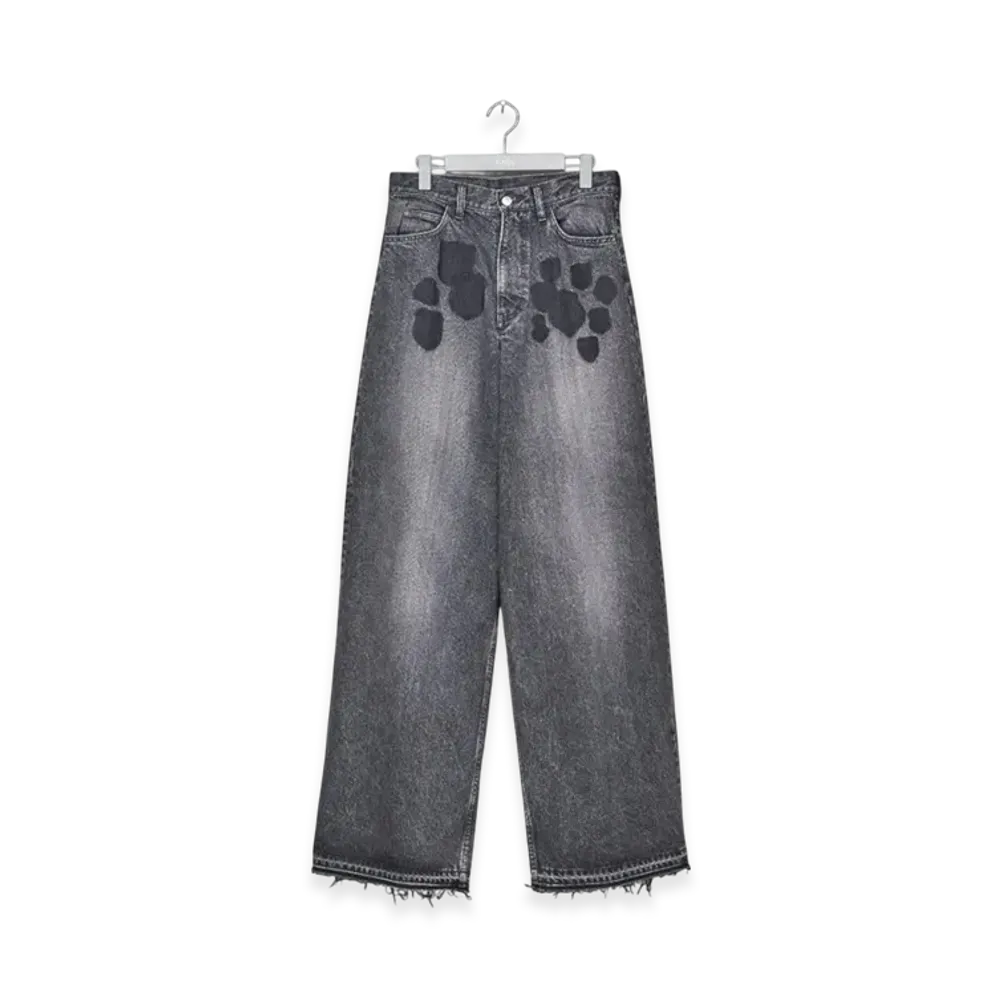 MASUBOYS Emblem Baggy Jeans "Black"