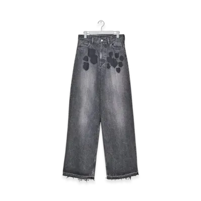MASUBOYS Emblem Baggy Jeans "Black"