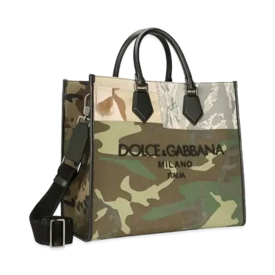 Dolce&Gabbana Shopping Bag Camouflage Patchwork "Multicolor"
