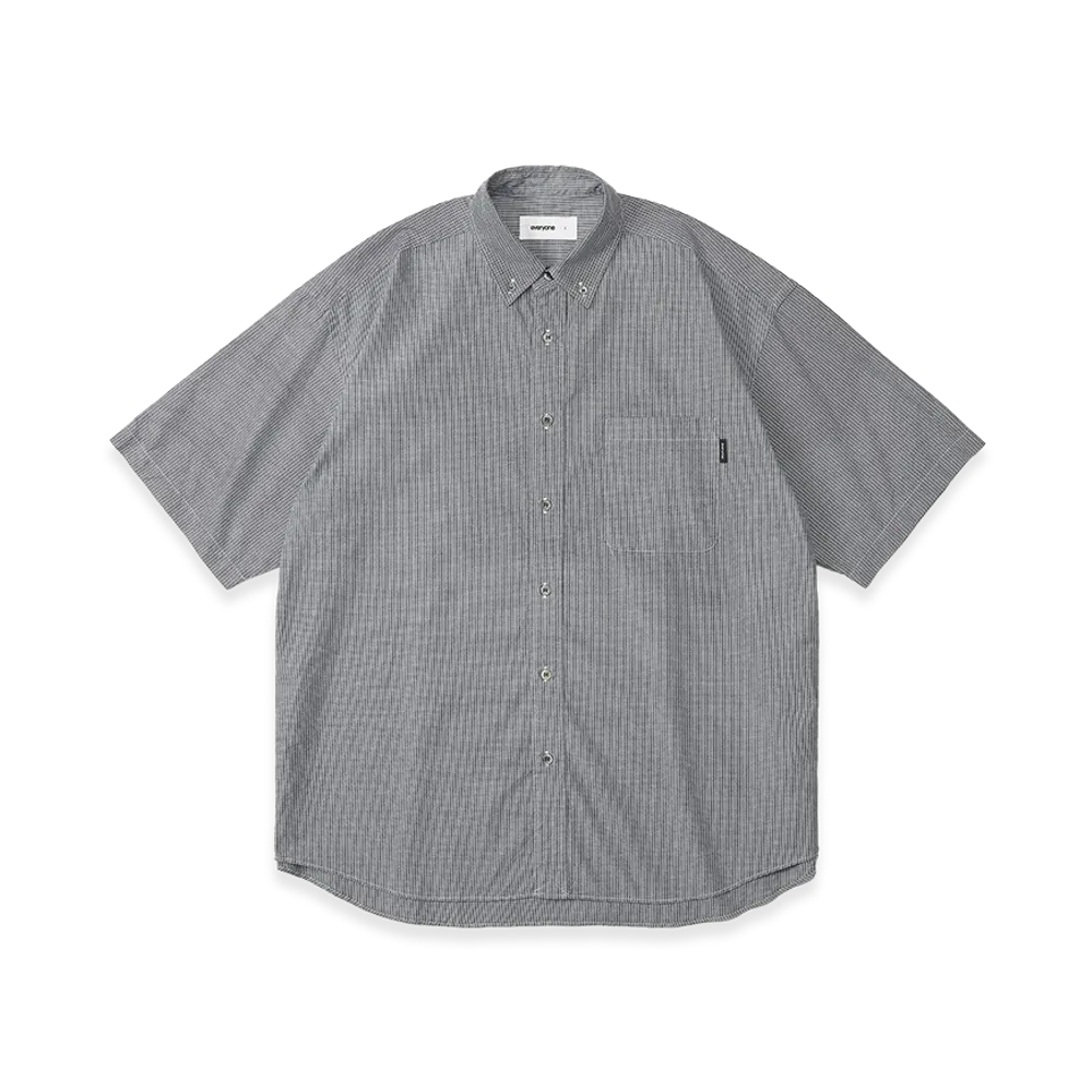 everyone Oversized B/D Check Short Sleeve Shirt "Black"