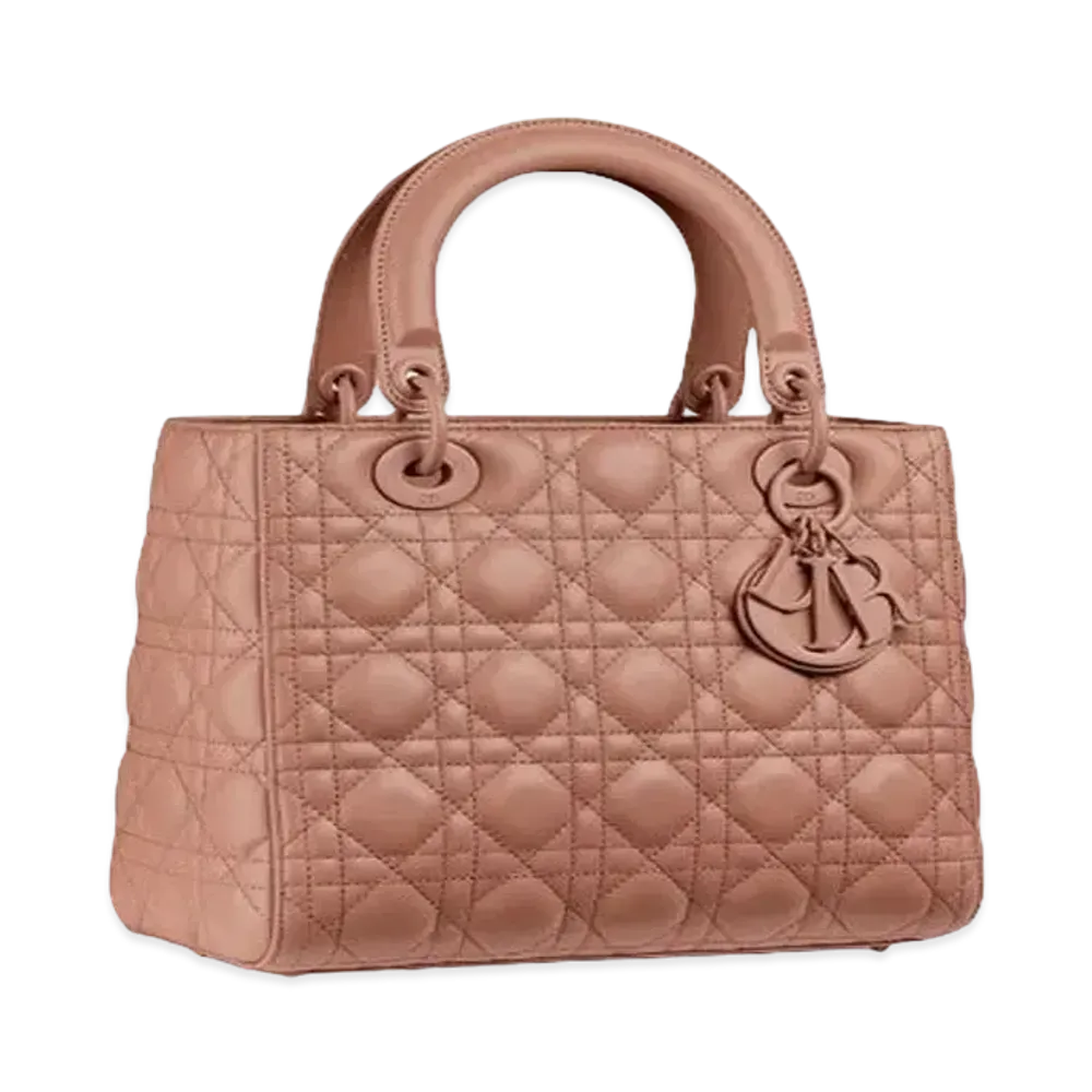 Dior Medium Ultramatte Lady Dior Bag "Pink"