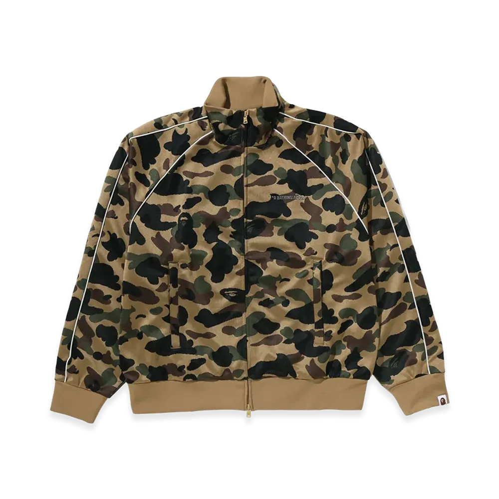 A BATHING APE Logo Relaxed Fit Track Jacket "Yellow"
