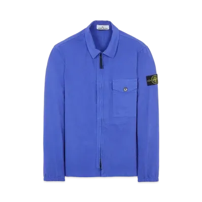 Stone Island 10704 TEXTURED BRUSHED RECYCLED COTTON "Periwinkle"