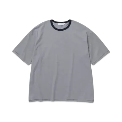 Graphpaper Narrow Border S/S Tee "Navy/White"