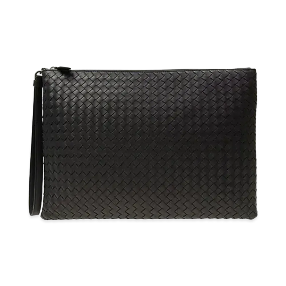 Bottega Veneta Lambskin Clutch Bag "Black"