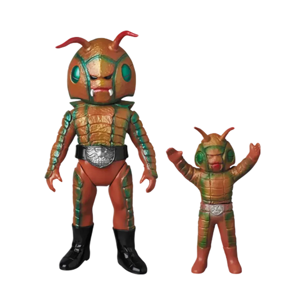 MEDICOM TOY "Toei Retro Sofvi Collection" -Masked Rider- Zambronzo (Renewal Color) & Zambronzo (Mini Soft Vinyl)