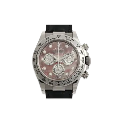 ROLEX Cosmograph Daytona 8P Diamonds "Black Shell/White Gold"
