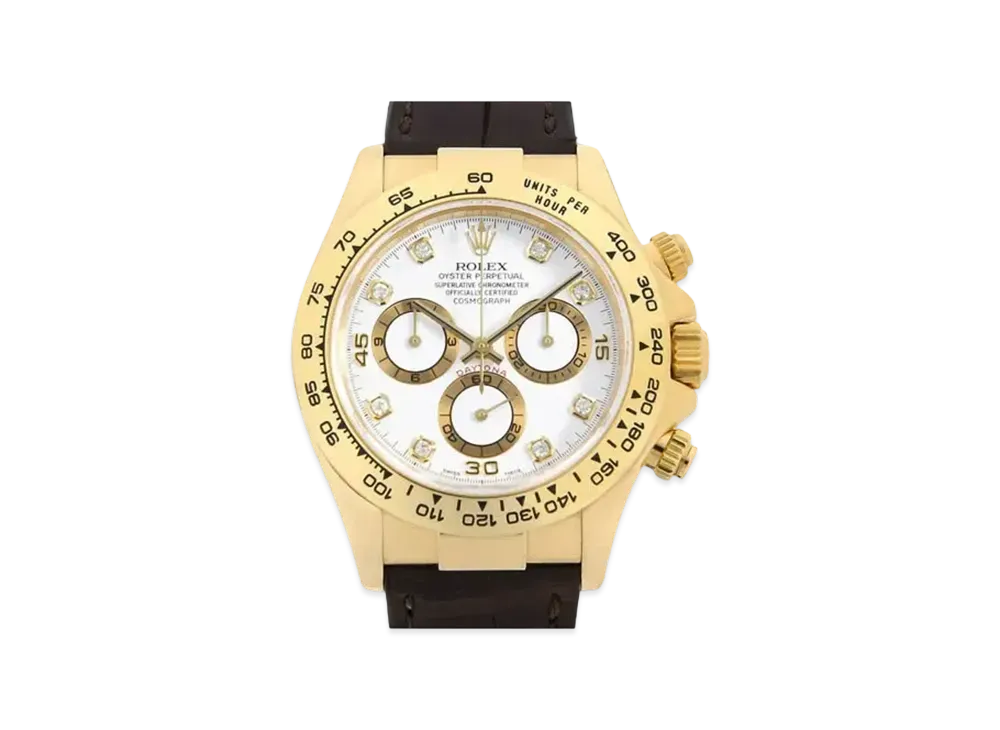 ROLEX Cosmograph Daytona 8P Diamonds "White/Yellow Gold" 116518G