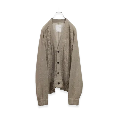 ANCELLM Laced Knit Cardigan "Beige"