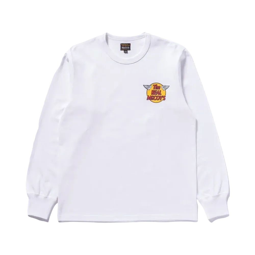 THE REAL McCOY'S Logo Tee L/S "White"