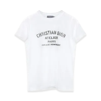 Dior Kids Christian Atelier Cotton Jersey T-Shirt "White"