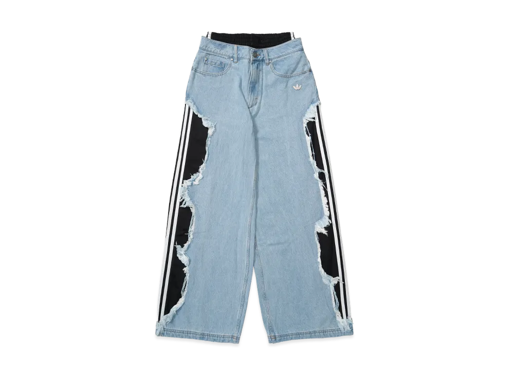 adidas Women's Adilenium 5.0 Deconstructed Denim Pants "LightBlue"