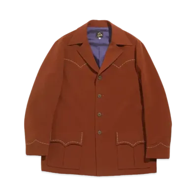 Needles WESTERN LEISURE JACKET - PE/PU DOUBLE CLOTH "Brick"