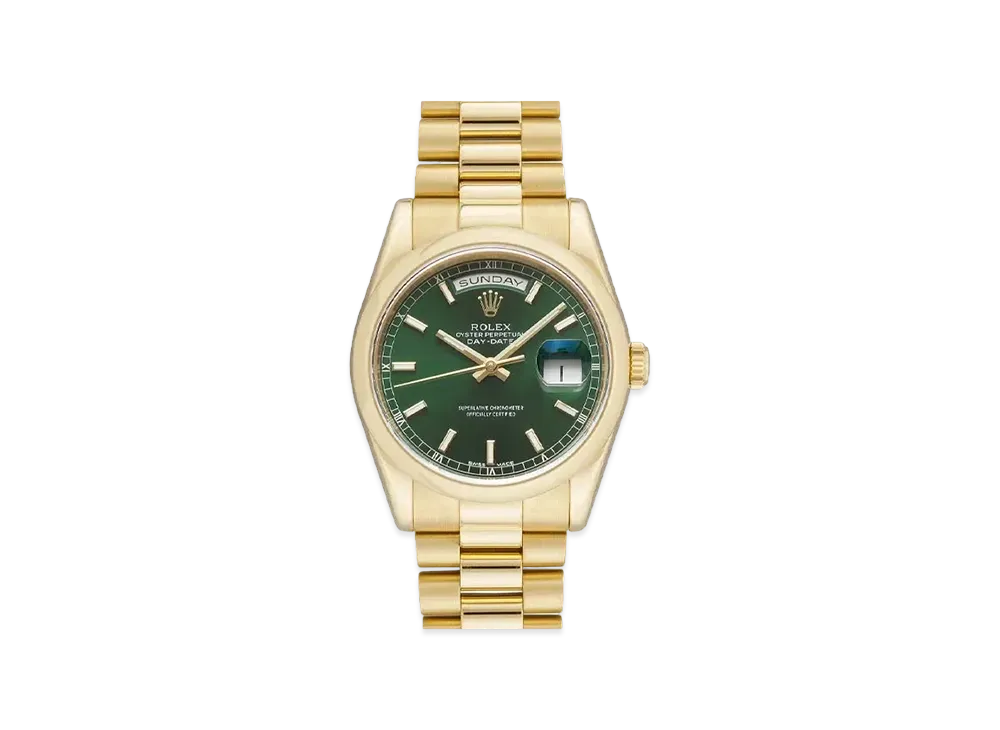 ROLEX Daydate "Green/Yellow Gold"