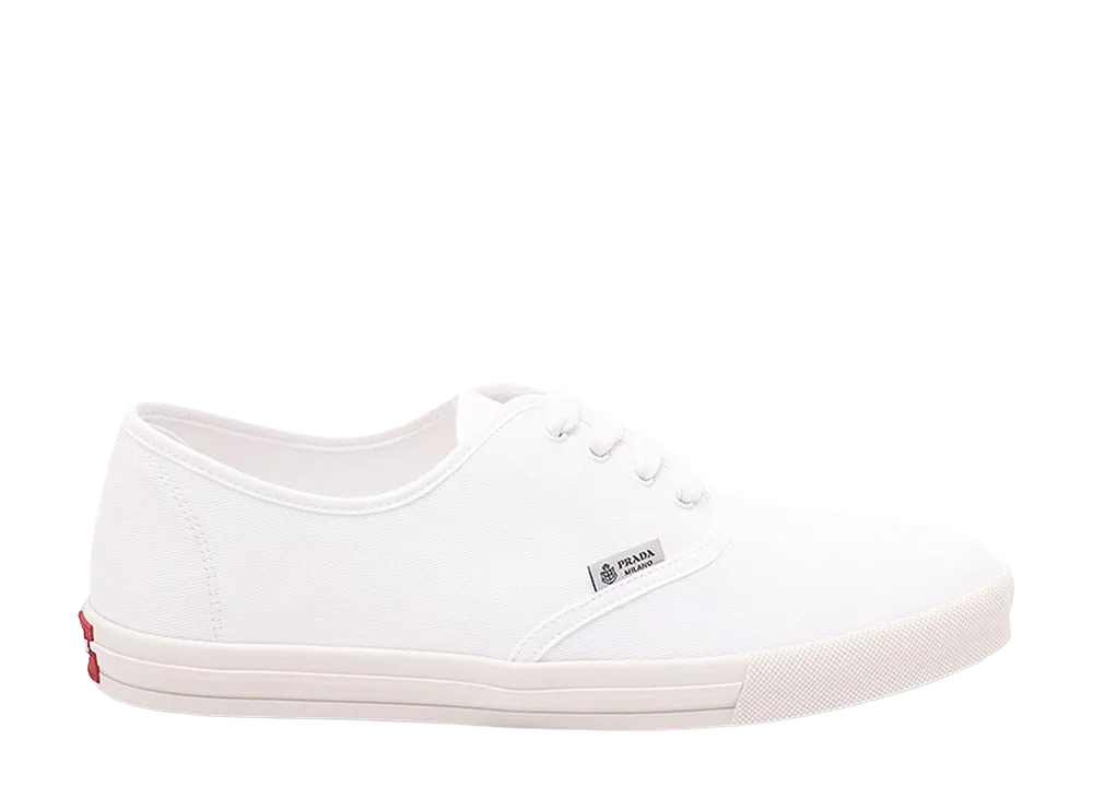 PRADA Cotton Drill Sneakers "White"