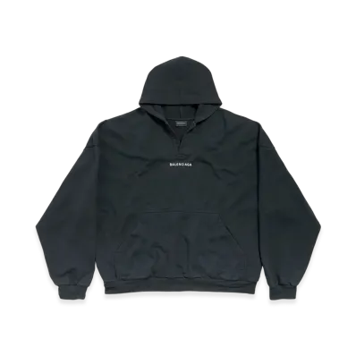 BALENCIAGA BALENCIAGA Back Polo Hoodie "Faded Black/White"