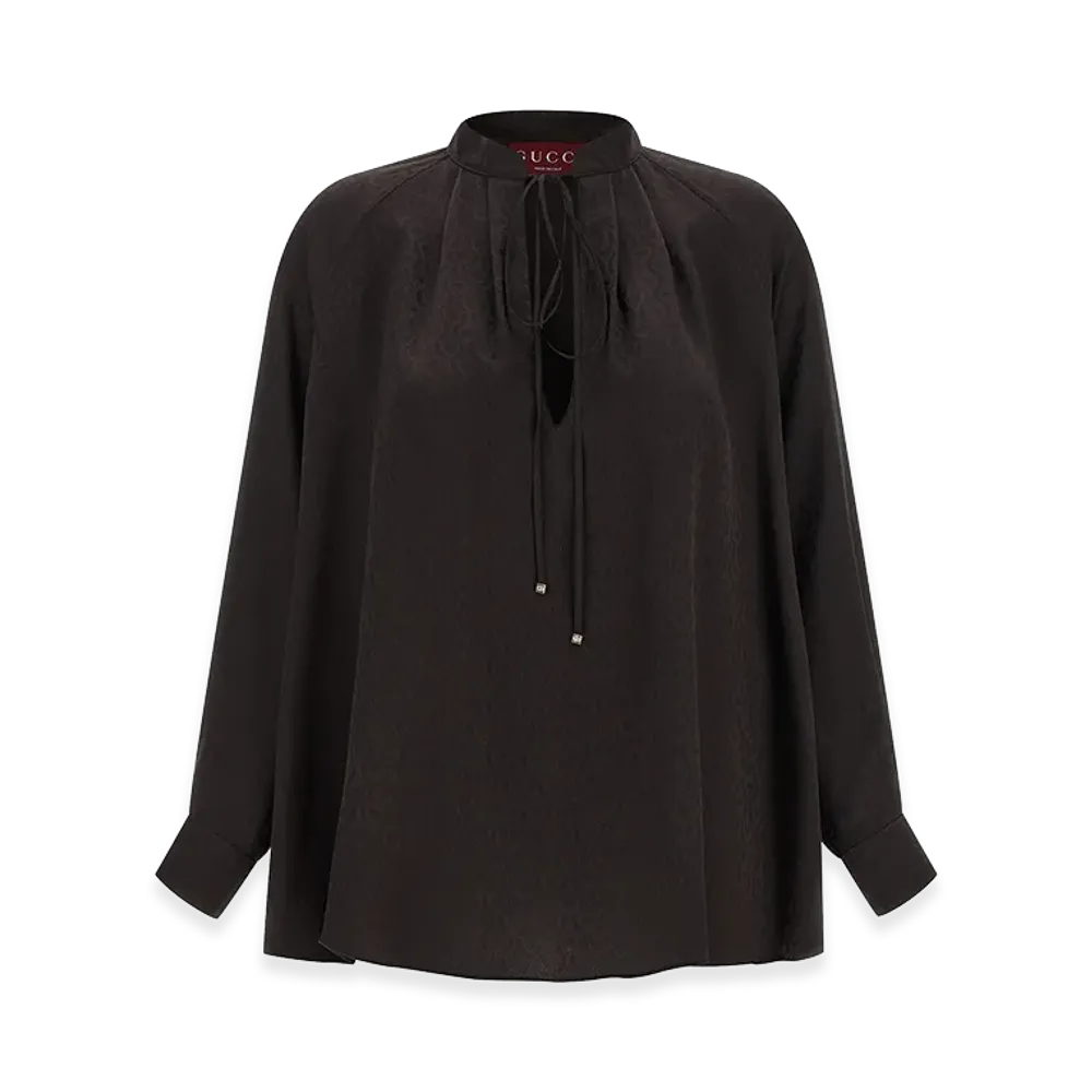 GUCCI Women's 'Morsetto' Shirt "Brown"