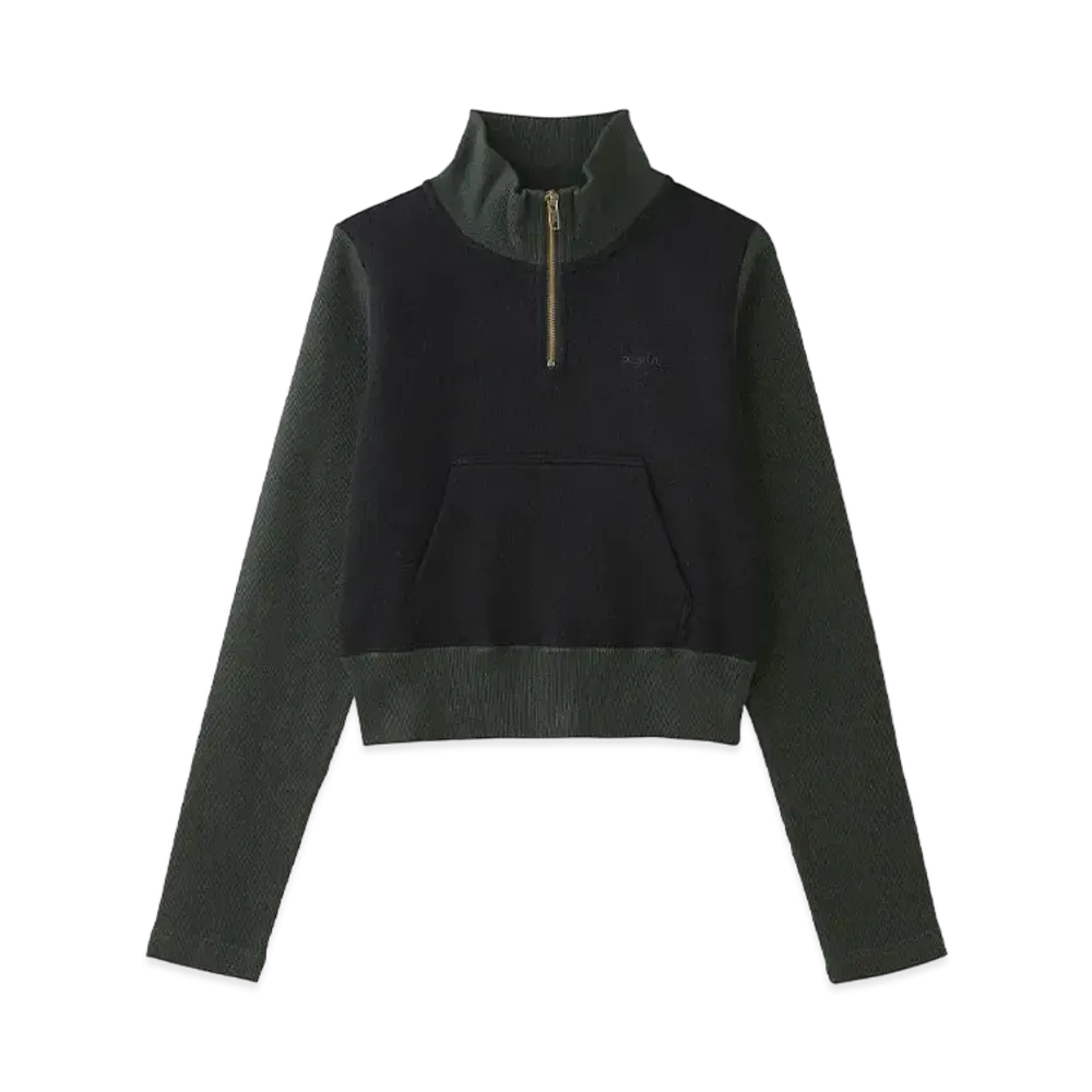 X-Girl Half Zip Sweat Top "Black"