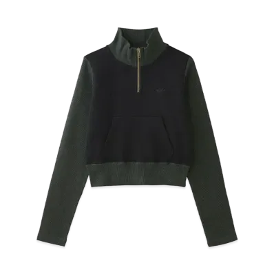 X-Girl Half Zip Sweat Top "Black"