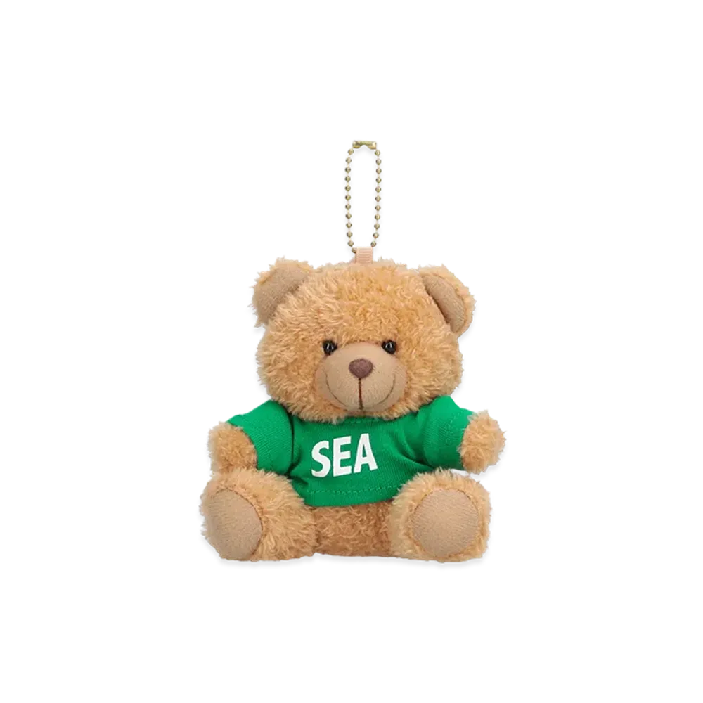 WIND AND SEA Teddy Bear Key Ring "Green"