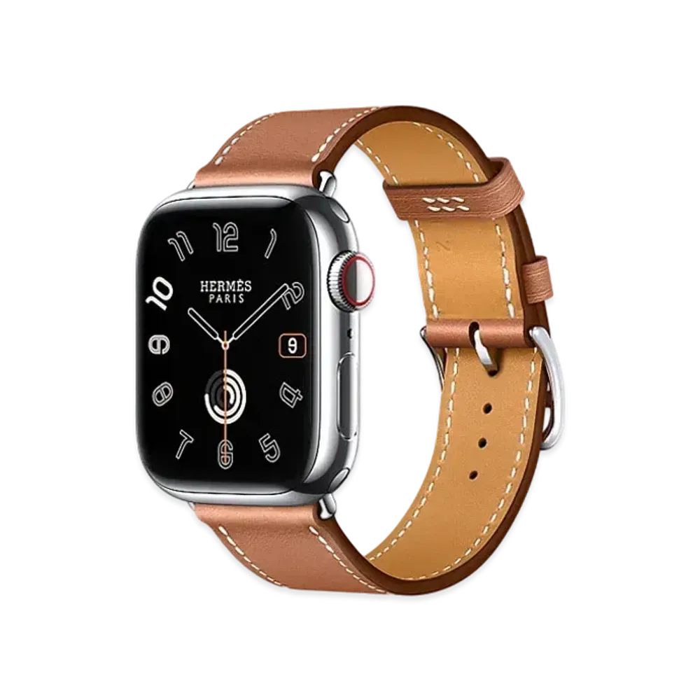Apple Watch x Hermes Series 9 (GPS + Cellular Model) Stainless 41mm and Single Tour "Gold"