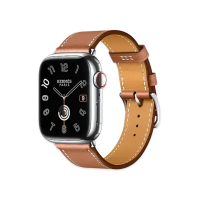 Apple Watch x Hermes Series 9 (GPS + Cellular Model) Stainless 41mm and Single Tour "Gold"