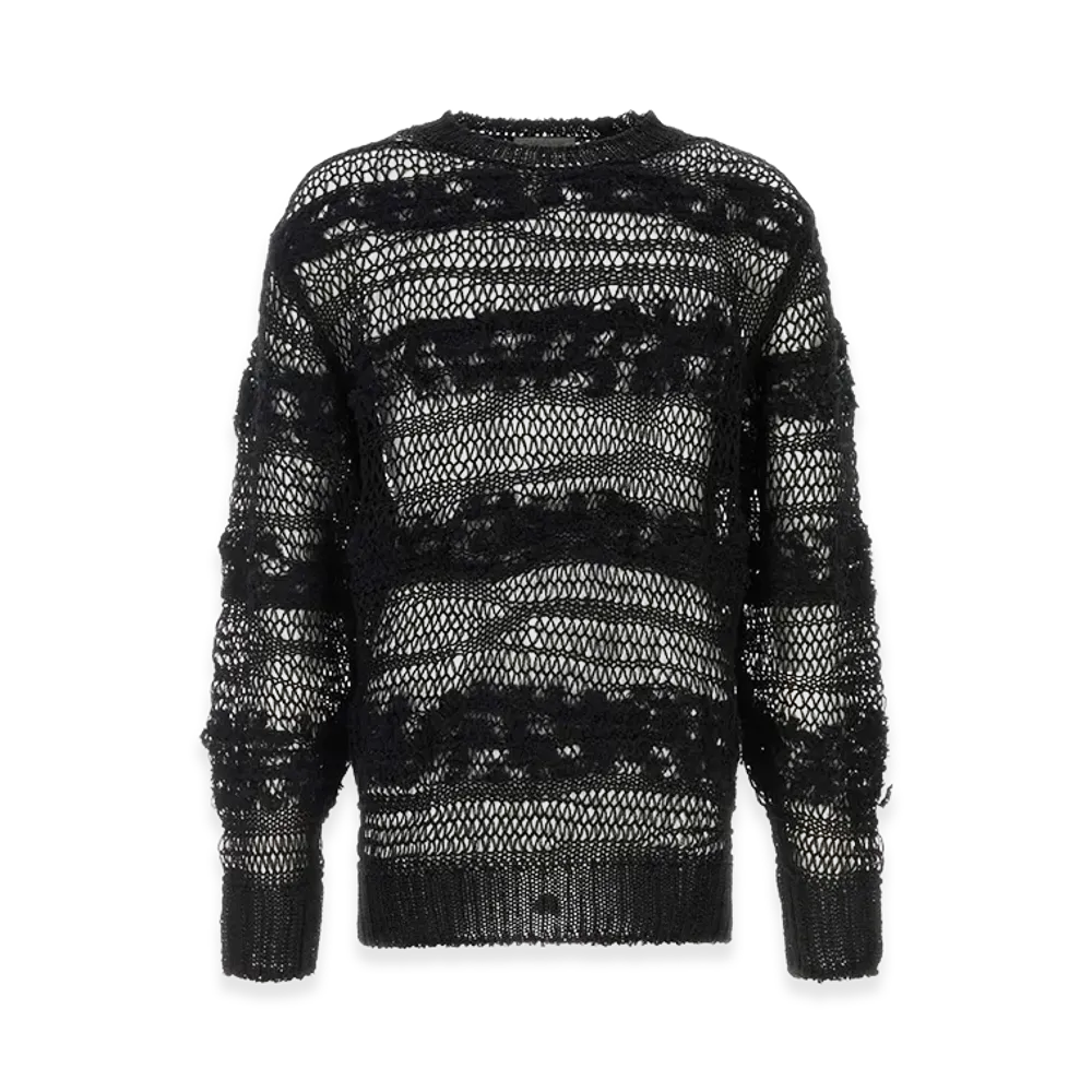 Yohji Yamamoto Crochet Sweater "Black"