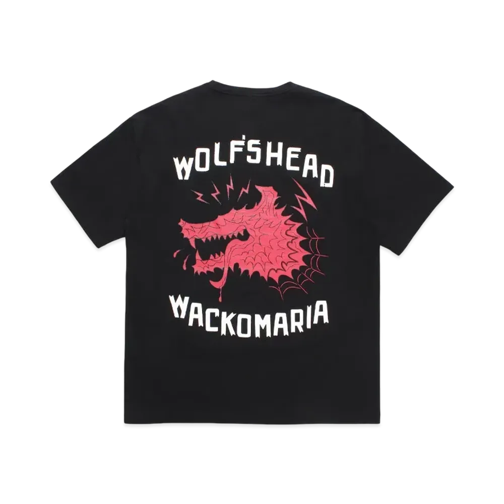 WACKO MARIA x Wolf's Head Heavy Weight Crew Neck T-Shirt "Black"