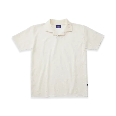 FEELS. Resort Crochet Polo Shirt "Ivory"